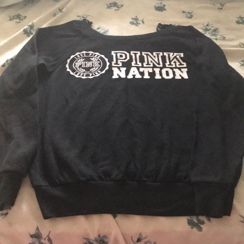 VS Pink Black Sweatshirt XS